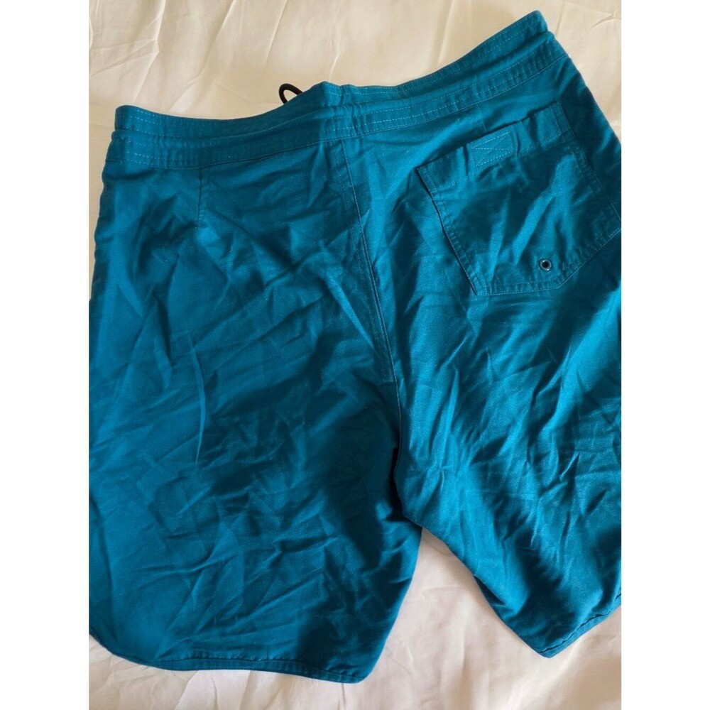 Old Navy Men's Teal Swim Trunks with Drawstring - Picture 2 of 2